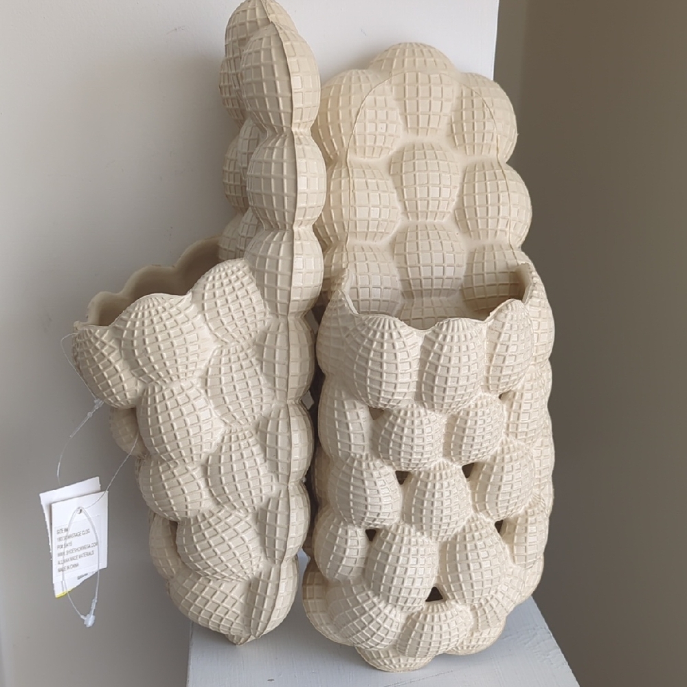 Bubble Shoes Cream Textured  Unisex